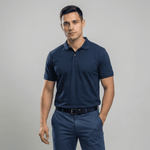Camiseta 38032 Tipo Polo Azul Oscuro Para Hombre