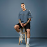 Camiseta 528001*1 Oversize Pickling Gris/Azul Para Hombre
