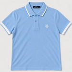 Camiseta 918053 Tipo Polo Azul Claro para hombre