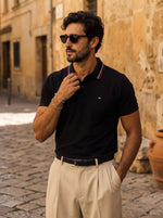 Camiseta 185049 Tipo Polo Negro para hombre