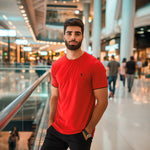 Camiseta 66433 Básica Roja Para Hombre