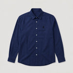 Camisa 50021 Manga larga Azul Oscuro para hombre