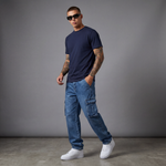 Camiseta 826001 Básica Azul Oscuro Para Hombre