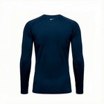Camiseta Manga Larga Deportiva Azul Oscuro Para Hombre Ref. CAMBU01