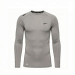 Camiseta Manga Larga Deportiva Gris Para Hombre Ref. CAMBU01