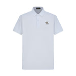 Camiseta 13614# Tipo Polo Blanca Para Hombre