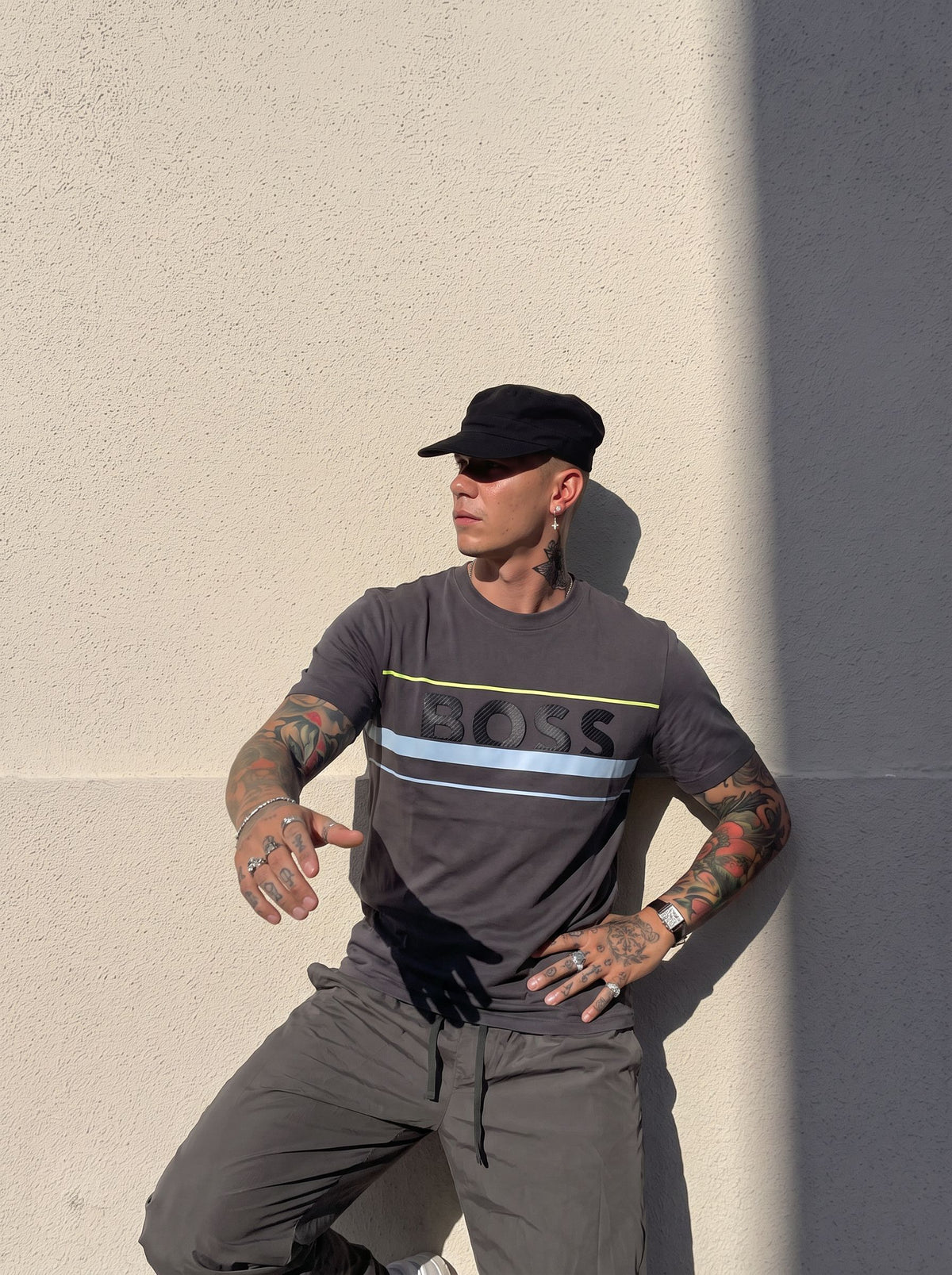 Camiseta 921037 Basica Gris oscuro para hombre