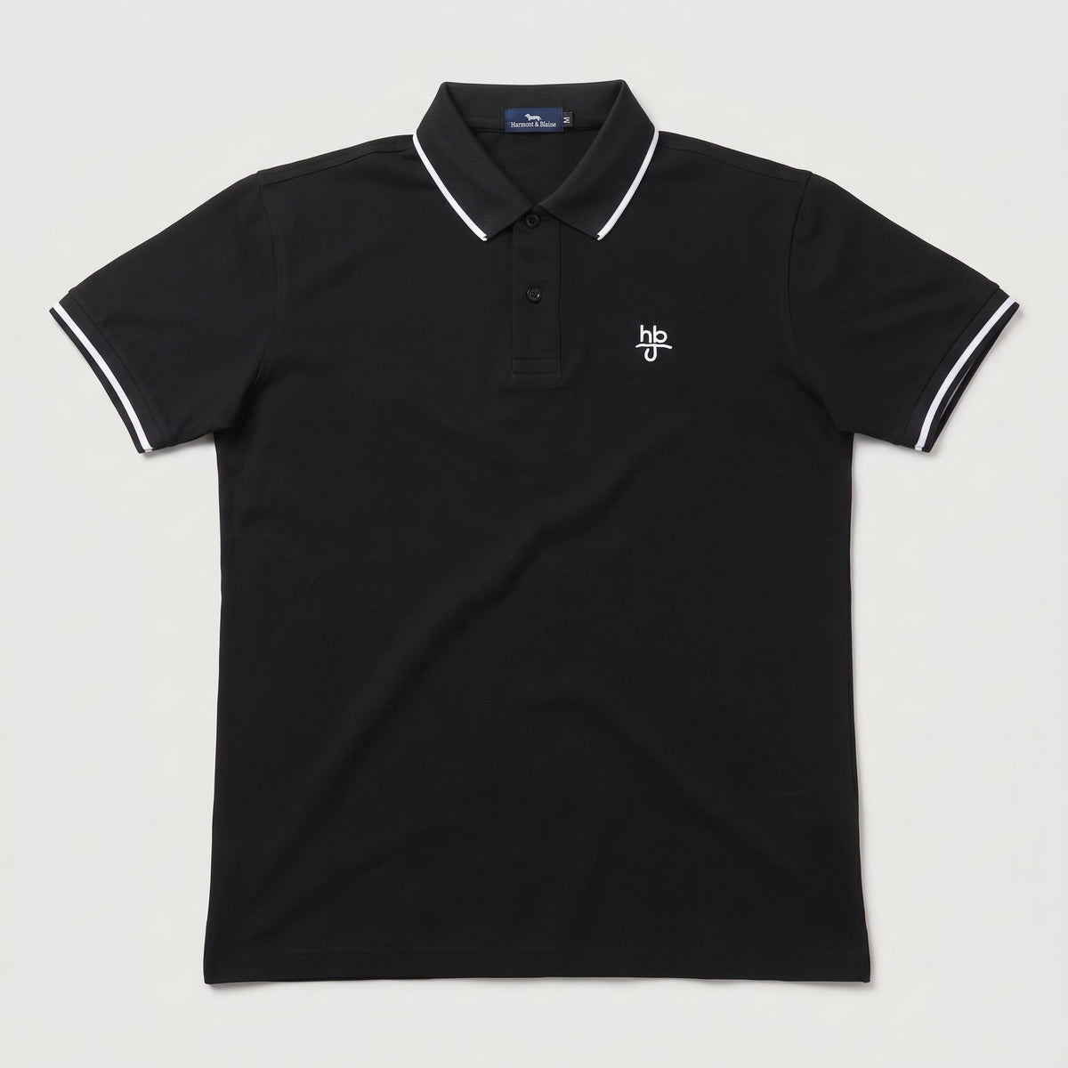 Camiseta 918053 Tipo Polo Negro para hombre