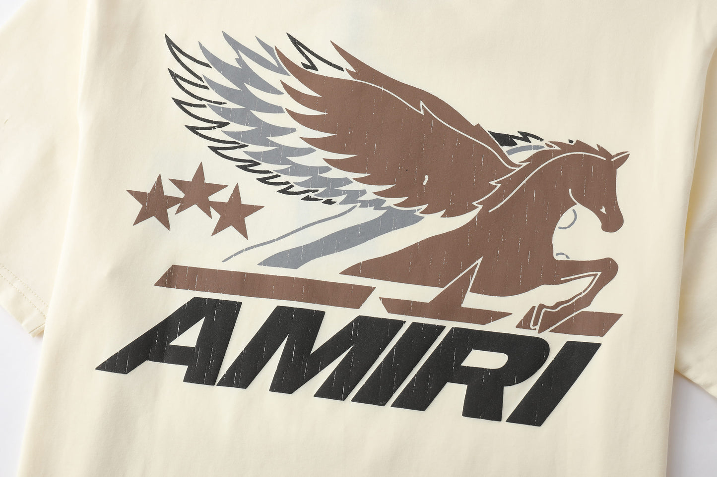 Camiseta 66781 Estampada Crema Para Hombre