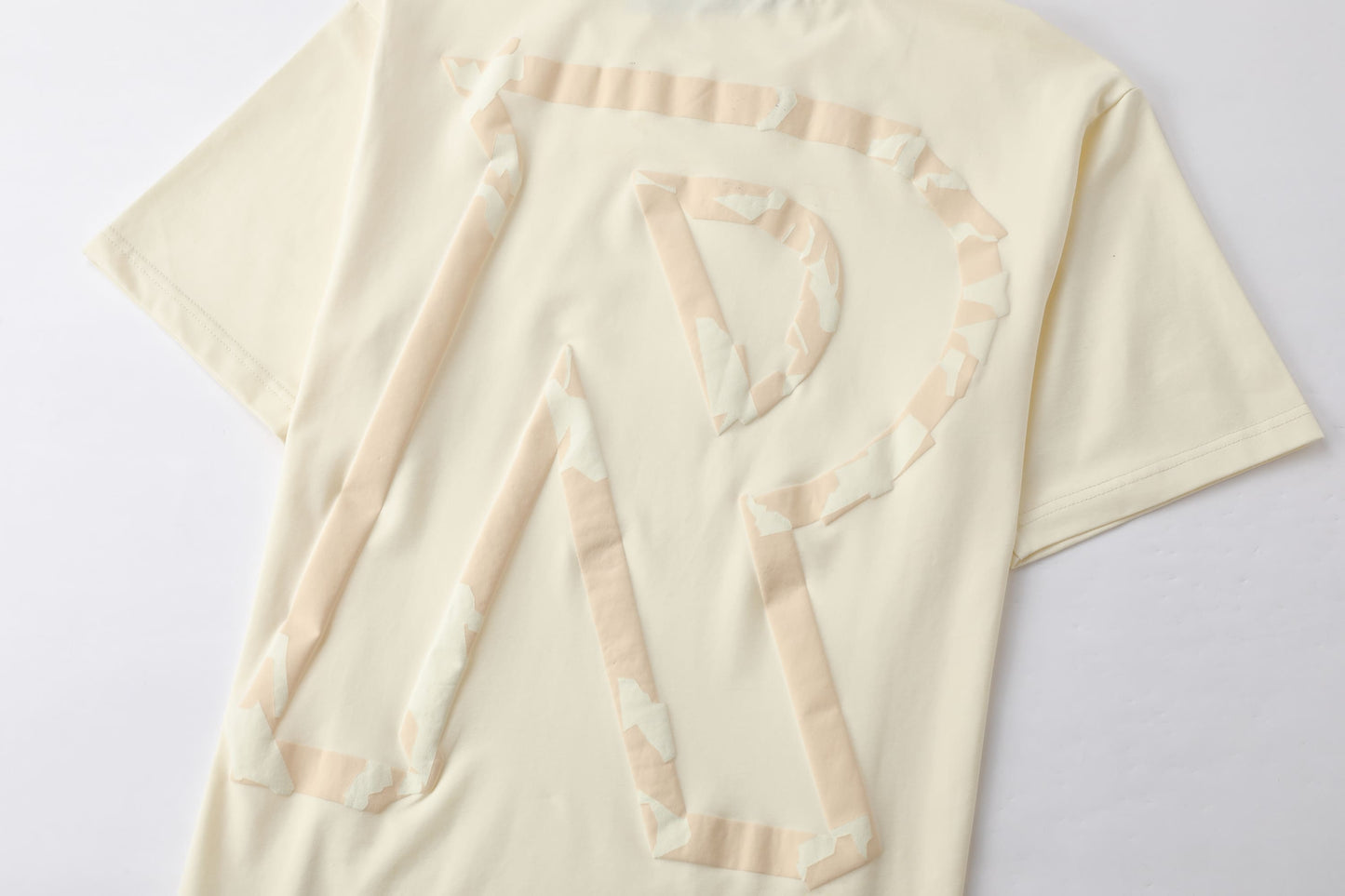 Camiseta 66778 Estampada Crema Para Hombre