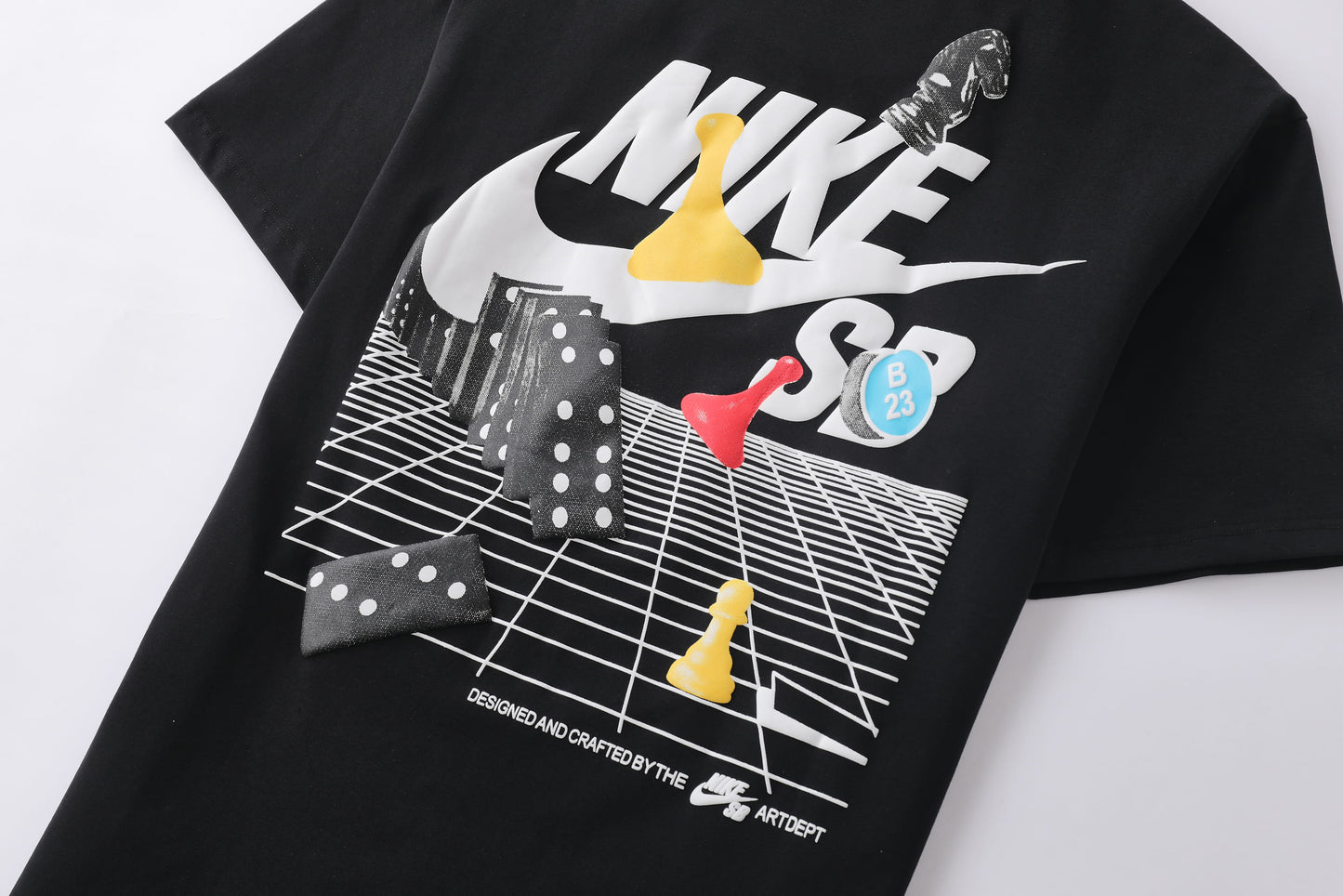 Camiseta 786631 Estampada Negra Para Hombre