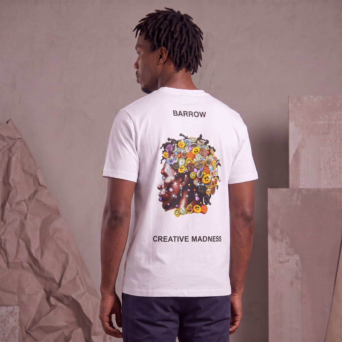 Camiseta 661106 Estampada Blanca Para Hombre