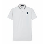 Camiseta 13604# Tipo Polo Blanca Para Hombre