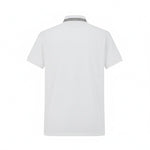 Camiseta 13604# Tipo Polo Blanca Para Hombre