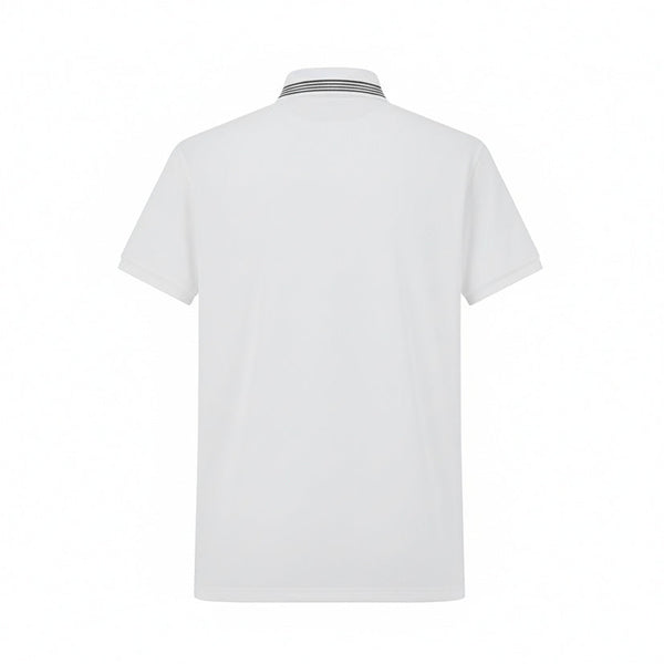 Camiseta 13604# Tipo Polo Blanca Para Hombre