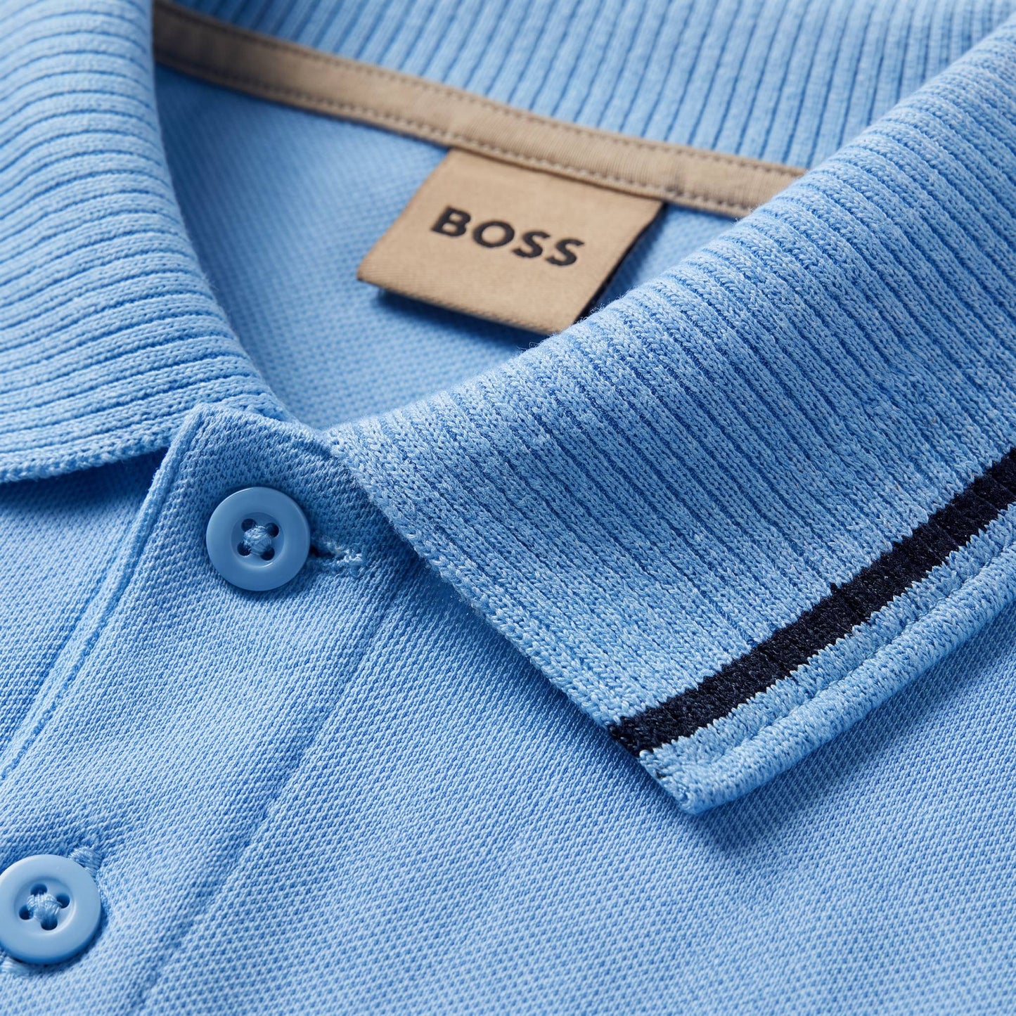 Camiseta 185023 Tipo Polo Azul Claro para hombre
