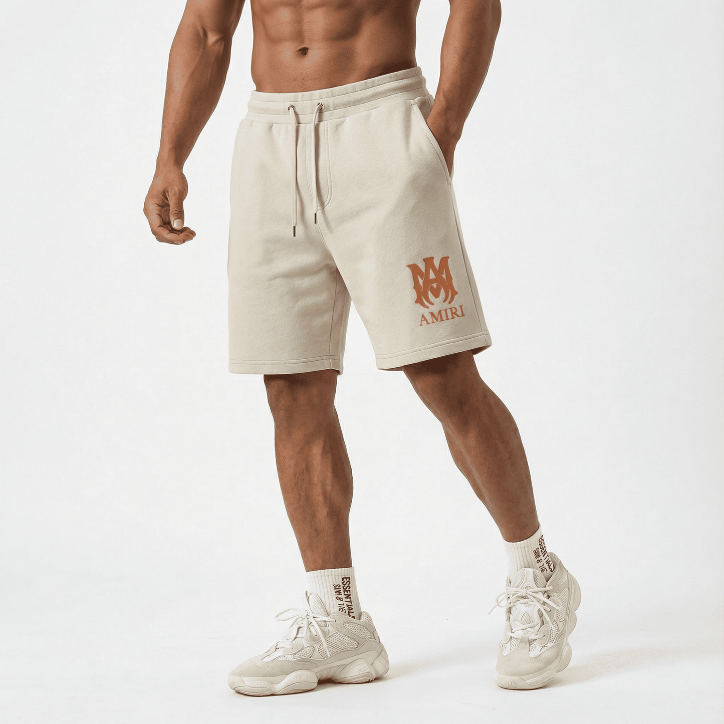 Bermuda 1818008 Crema De Algodón Para Hombre