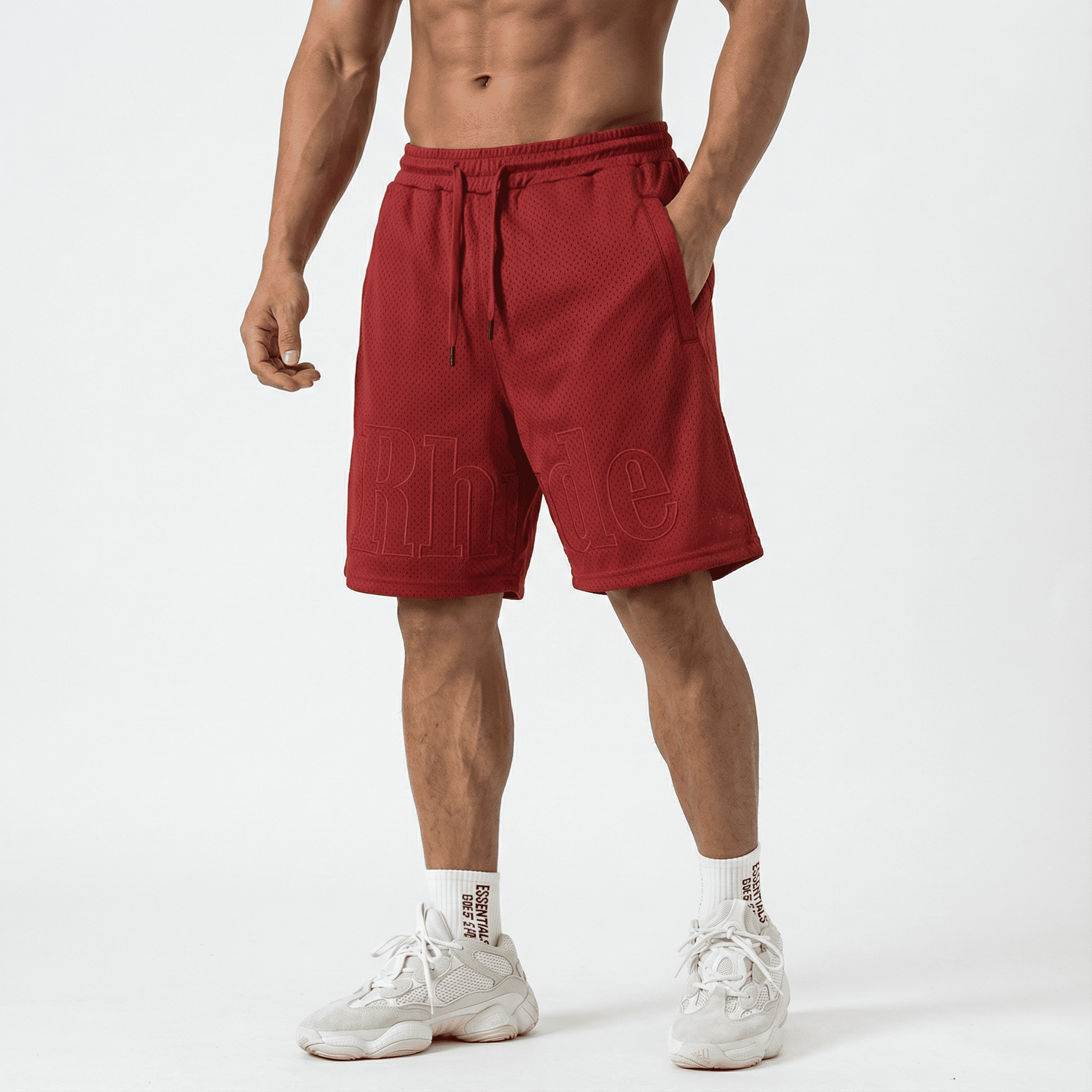 Bermuda 1818011 Roja De Algodón Para Hombre