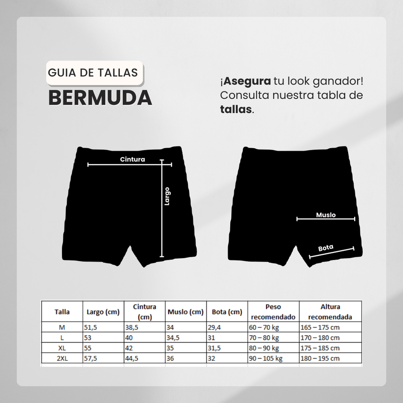 Guía de tallas para Bermuda 1818024 Marrón de algodón Para Hombre