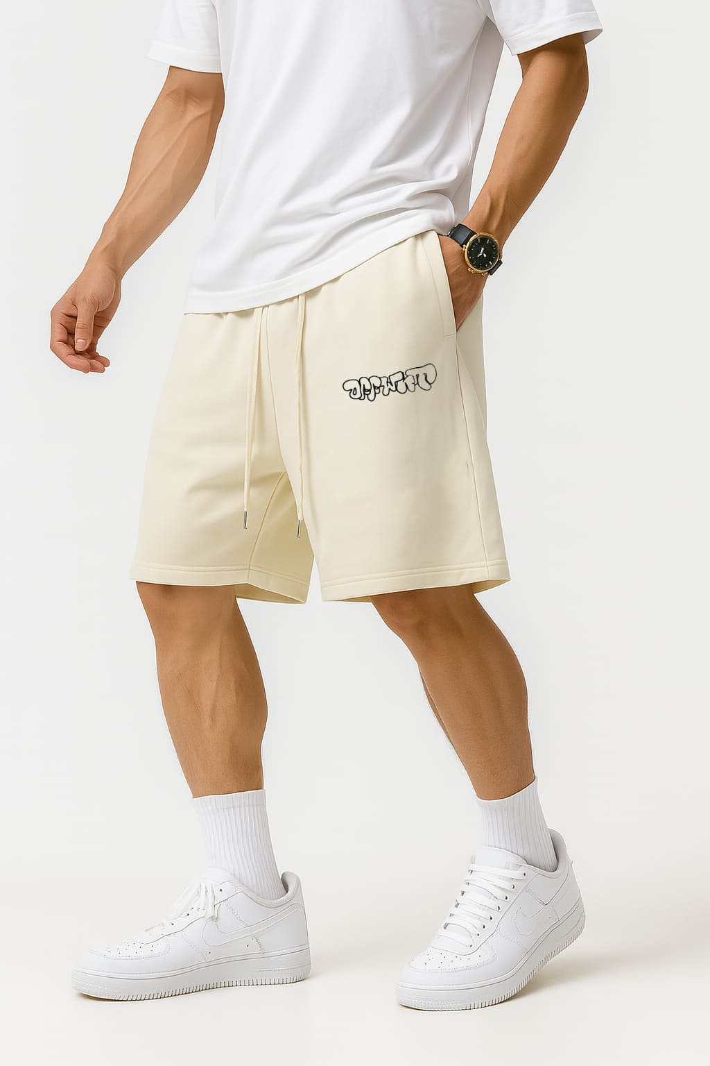 Bermuda 1818026 Crema de algodón Para Hombre