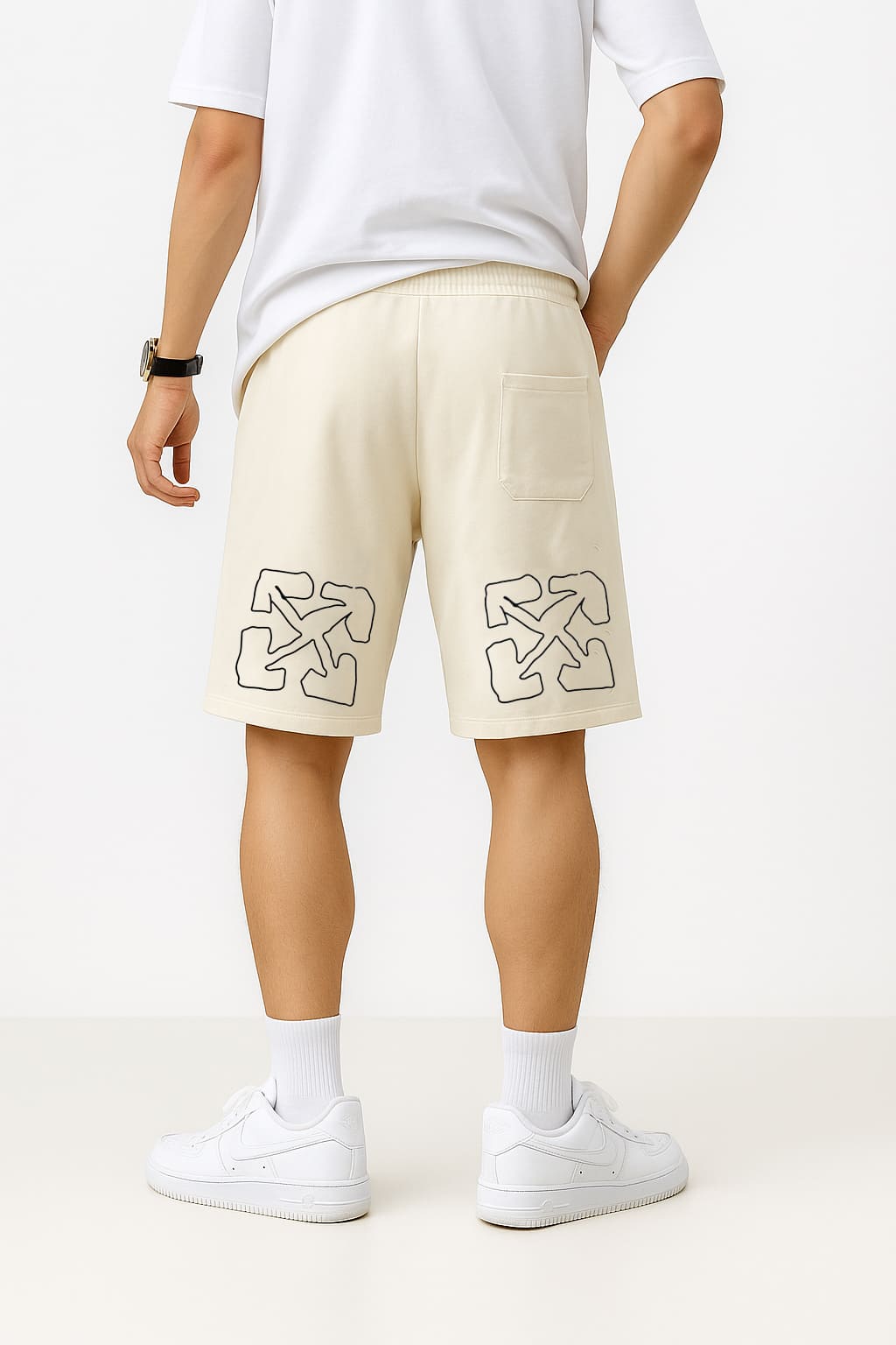 Bermuda 1818026 Crema de algodón Para Hombre