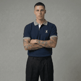 Camiseta 185017 Tipo Polo Azul Oscuro Para Hombre