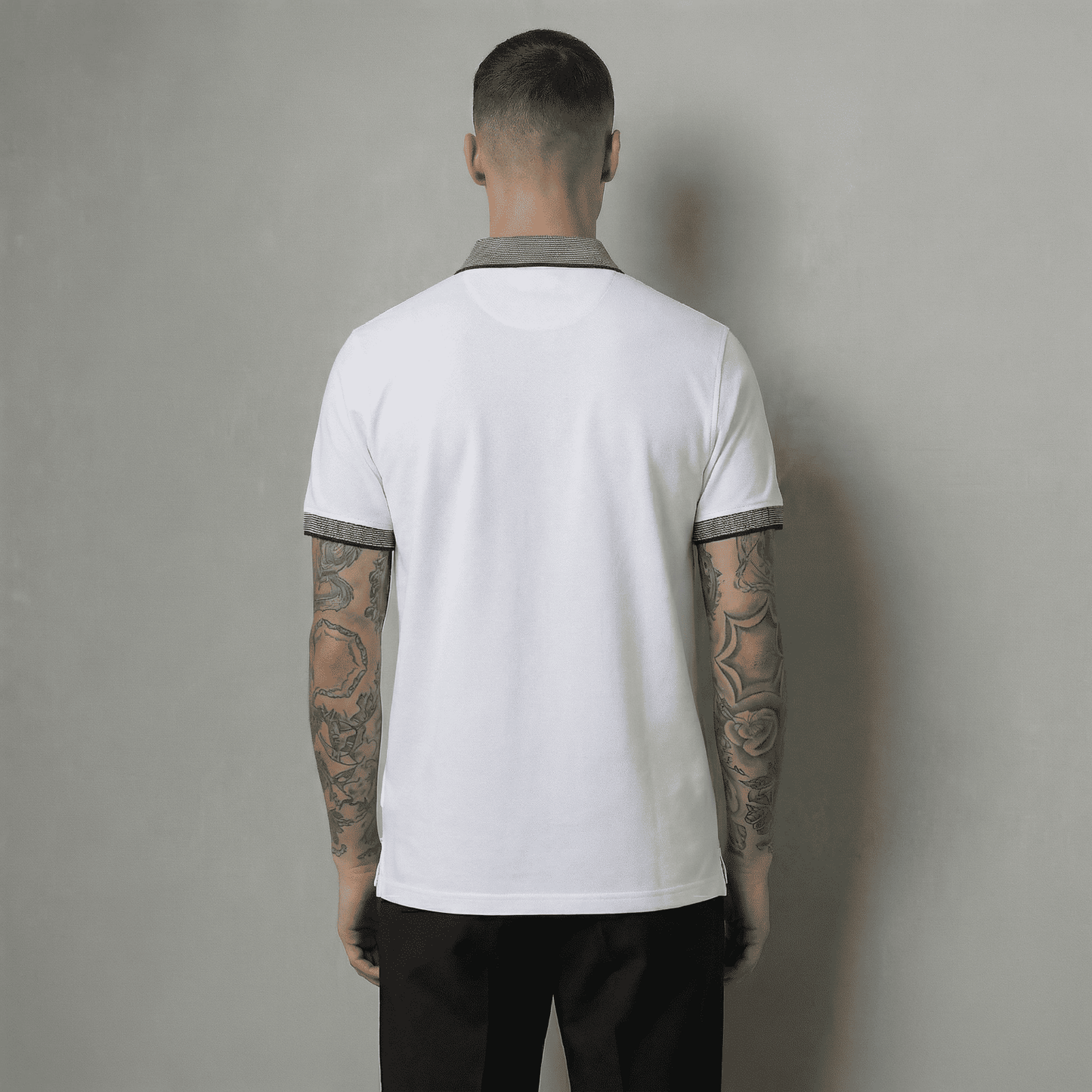 Camiseta 185017 Tipo Polo Blanca Para Hombre