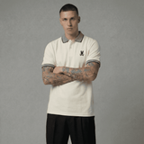 Camiseta 185017 Tipo Polo Crema Para Hombre