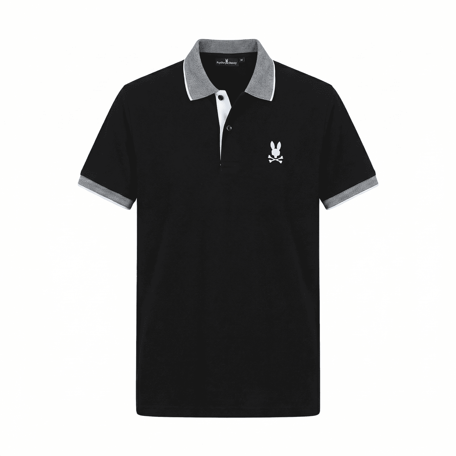 Camiseta 185017 Tipo Polo Negra Para Hombre