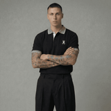 Camiseta 185017 Tipo Polo Negra Para Hombre