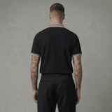 Camiseta 185017 Tipo Polo Negra Para Hombre