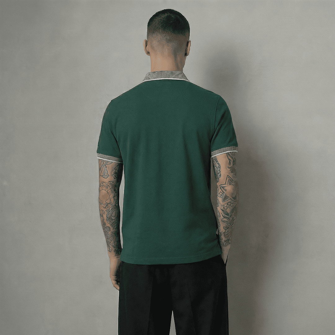 Camiseta 185017 Tipo Polo Verde Para Hombre