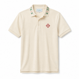 Camiseta 185036 Tipo Polo Crema para hombre