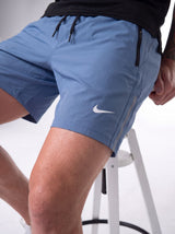 Pantaloneta Deportiva PAN07 Gris/Azul para hombre