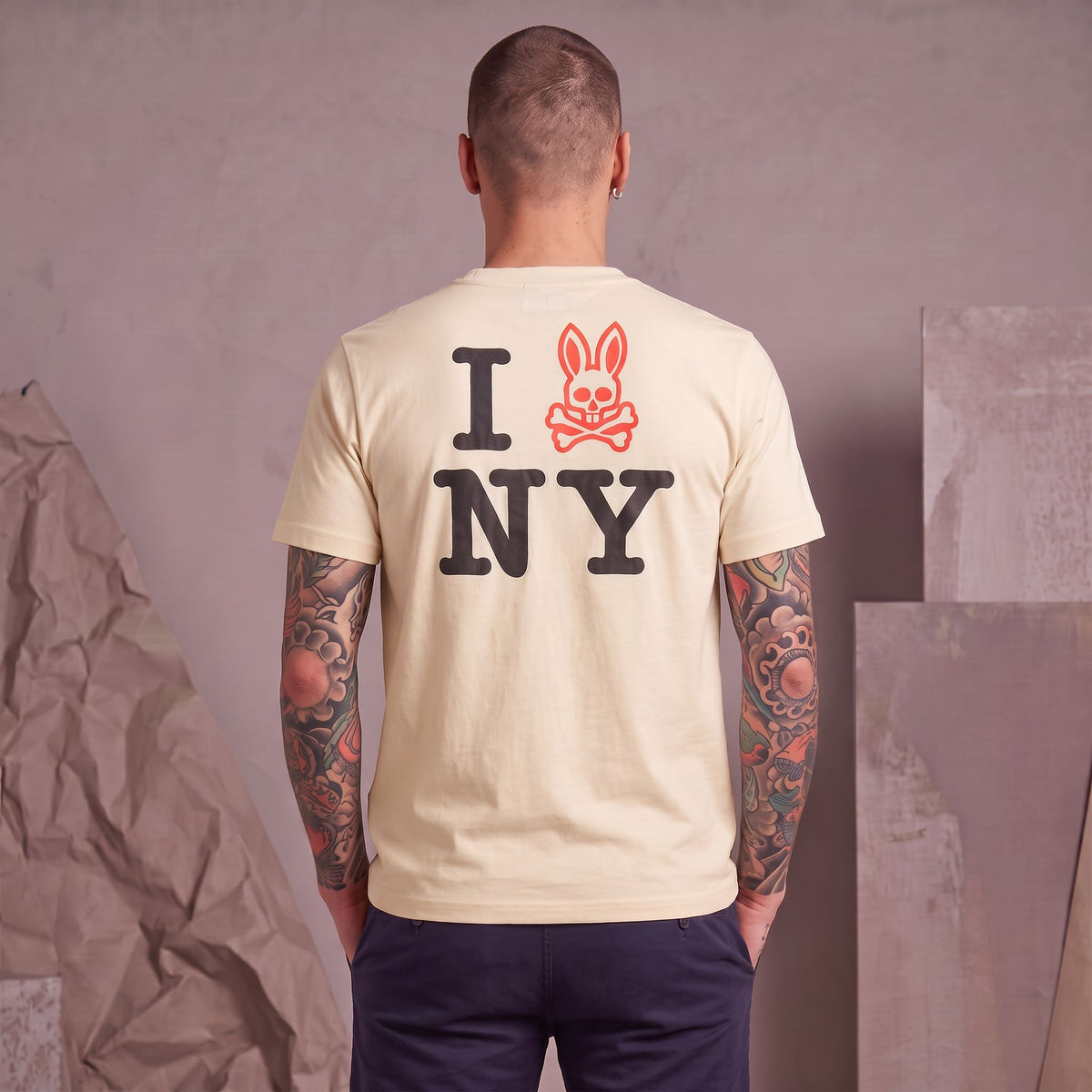 Camiseta 661085 Estampada Crema para hombre