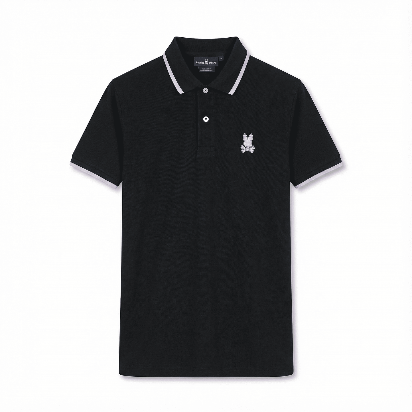 Camiseta 22335# Tipo Polo Negra Para Hombre