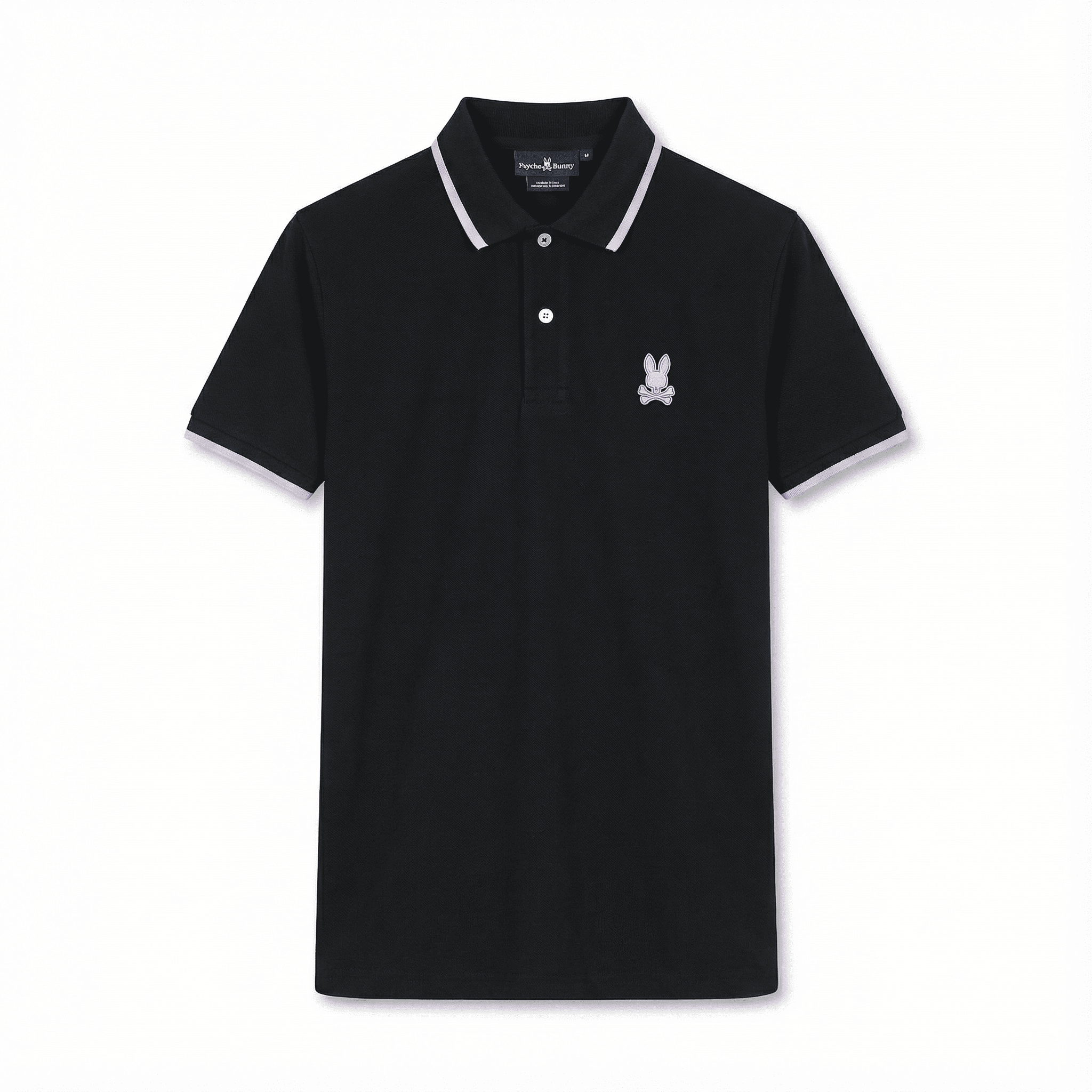 Camiseta 22335# Tipo Polo Negra Para Hombre