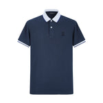 Camiseta 22340# Tipo Polo Azul Oscuro Para Hombre
