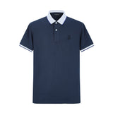 Camiseta 22340# Tipo Polo Azul Oscuro Para Hombre