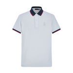 Camiseta 22340# Tipo Polo Blanca Para Hombre
