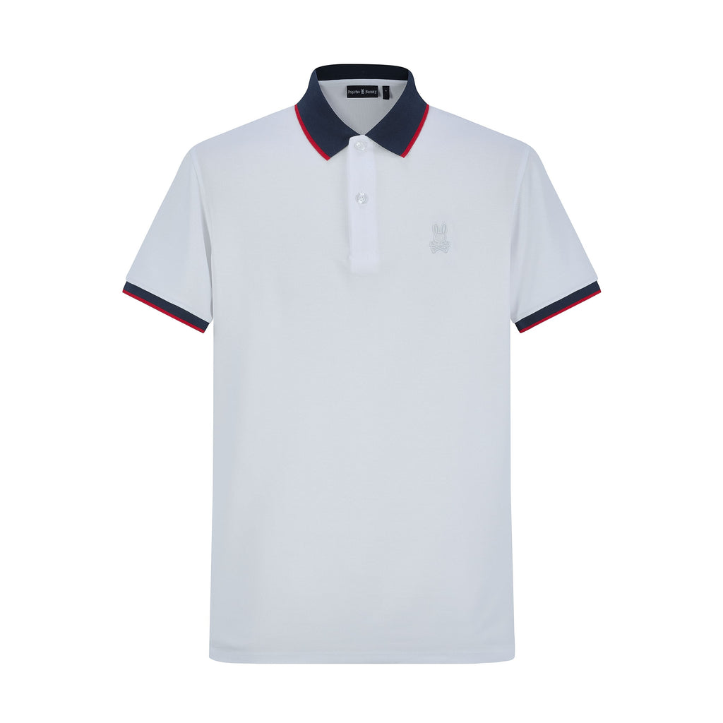 Camiseta 22340# Tipo Polo Blanca Para Hombre