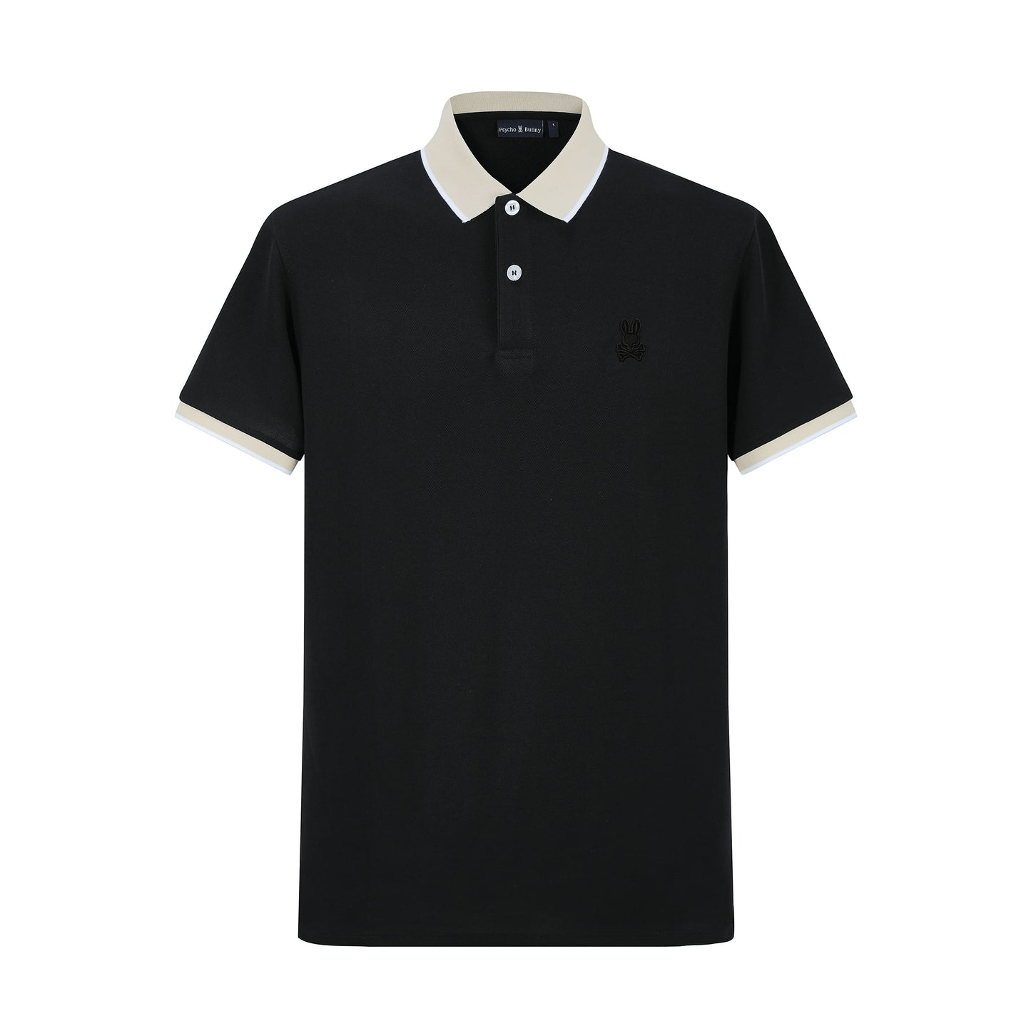 Camiseta 22340# Tipo Polo Negra Para Hombre