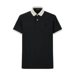 Camiseta 22340# Tipo Polo Negra Para Hombre