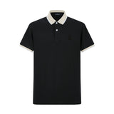 Camiseta 22340# Tipo Polo Negra Para Hombre