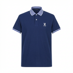 Camiseta 22347# Tipo Polo Azul Oscuro Para Hombre