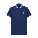 Camiseta 22347# Tipo Polo Azul Oscuro Para Hombre