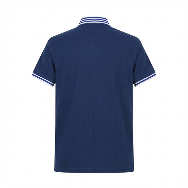 Camiseta 22347# Tipo Polo Azul Oscuro Para Hombre