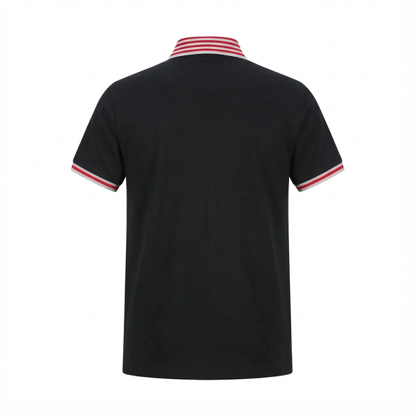 Camiseta 22347# Tipo Polo Negra Para Hombre