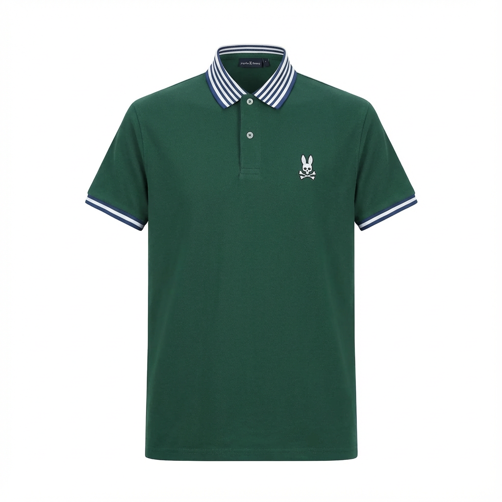 Camiseta 22347# Tipo Polo Verde Para Hombre
