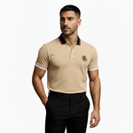 Camiseta 22466# Tipo Polo Khaki Para Hombre